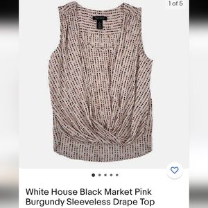 White House Black Market Sleeveless Drape Top